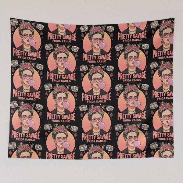 Item preview, Frida Kahlo Blowing Pink Bubblegum Retro Pop Art designed and sold by TeeARTHY.