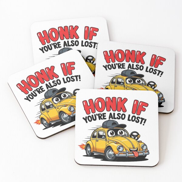 Item preview, Honk If You're Also Lost Funny Car designed and sold by ExploreAura Studio.