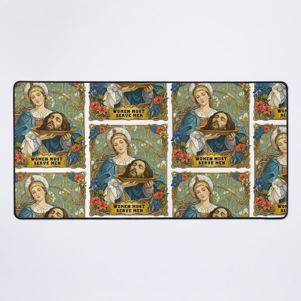 Item preview, Art Nouveau Feminist Parody women must serve men designed and sold by TeeARTHY.