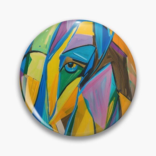 Item preview, Abstract Colorful Cubist Horse Painting designed and sold by Pierce Millington Gallery.