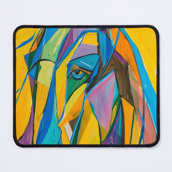 Item preview, Abstract Colorful Cubist Horse Painting designed and sold by Pierce Millington Gallery.