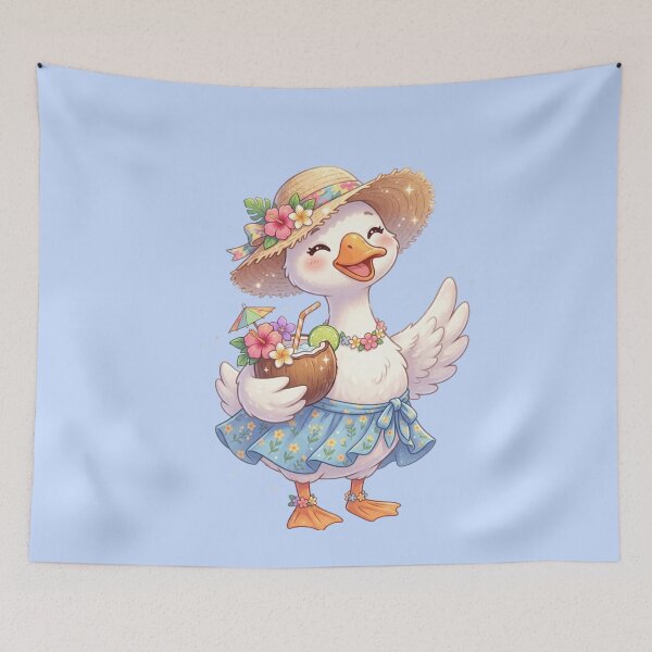 Item preview, Cheerful Duck in Summer Attire designed and sold by abieran.