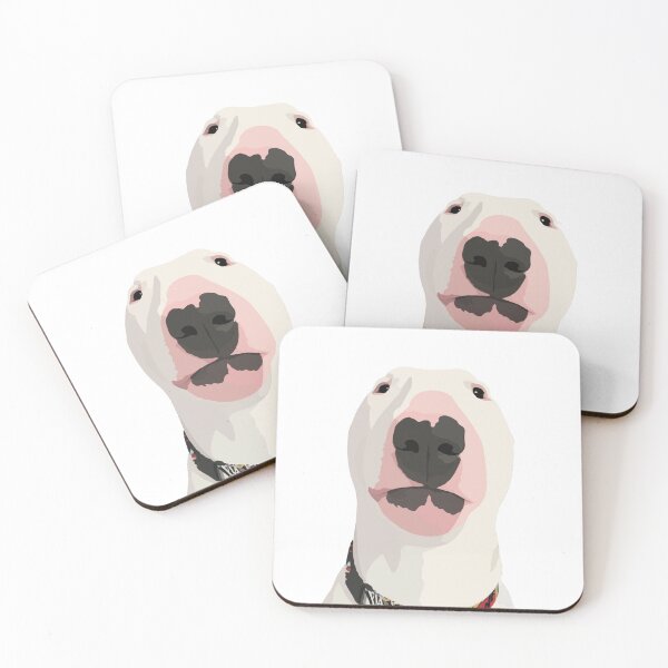 Item preview, Walter Bull Terrier Dog Meme Illustration designed and sold by PrintondemArt.