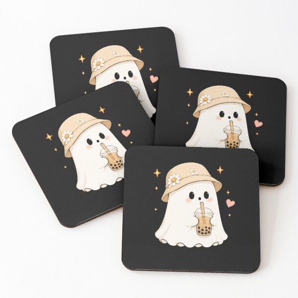 Item preview, Cute Ghost with Bubble Tea designed and sold by abieran.