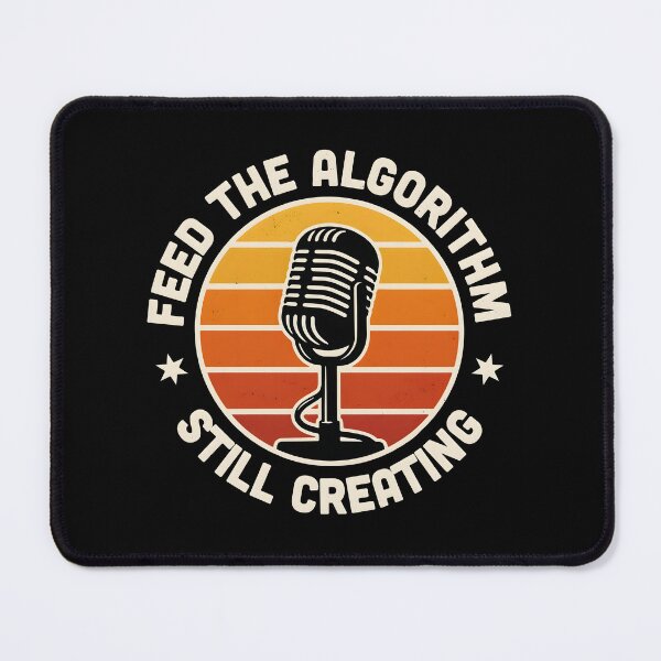 Item preview, Feed The Algorithm Still Creating Retro Microphone Sunset designed and sold by Enea Kelo.