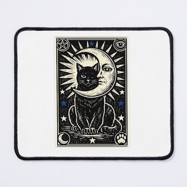 Item preview, Black Cat Tarot Reader - The Moon Card designed and sold by armandooliveira.