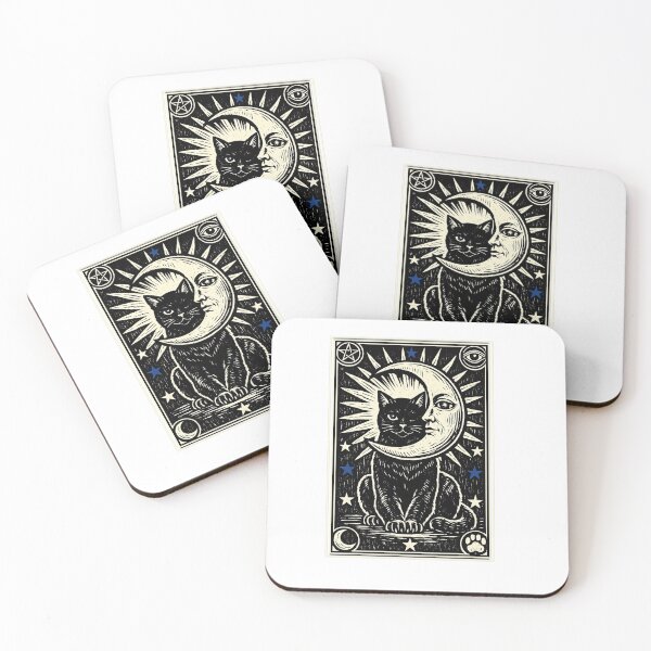 Item preview, Black Cat Tarot Reader - The Moon Card designed and sold by armandooliveira.