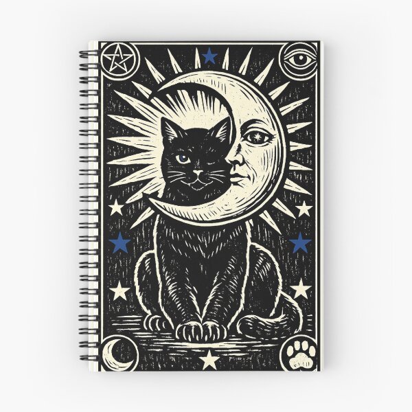 Item preview, Black Cat Tarot Reader - The Moon Card designed and sold by armandooliveira.