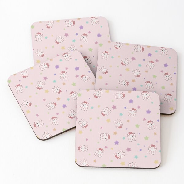 Item preview, Cute Pink Starry Bunny Pattern designed and sold by Cozy Artsy Bunny.