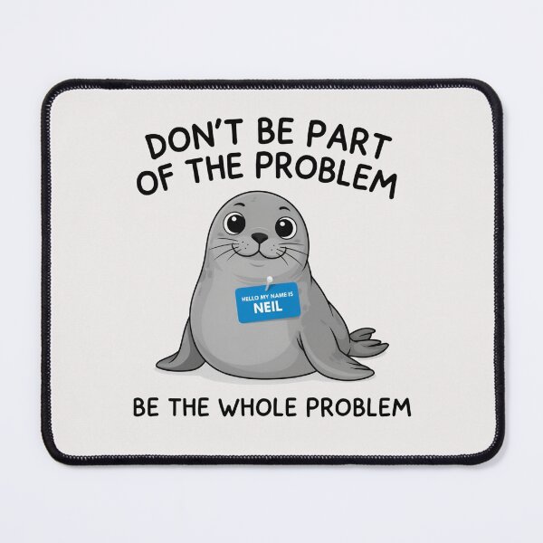 Item preview, Funny Seal Name Tag Meme designed and sold by dragonbol023.