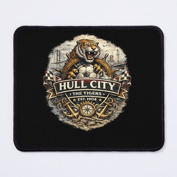 Item preview, Hull City Football Fan Graphic | The Tigers Vintage Supporter Shirt | Yorkshire Football Design designed and sold by GarnerSupplyCo.