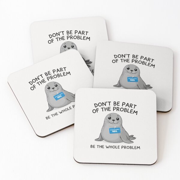 Item preview, Funny Seal Name Tag Meme designed and sold by dragonbol023.