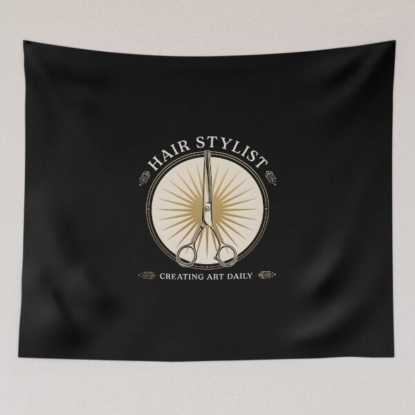 Item preview, Hair Stylist Creating Art Daily Vintage Shear Emblem designed and sold by Enea Kelo.