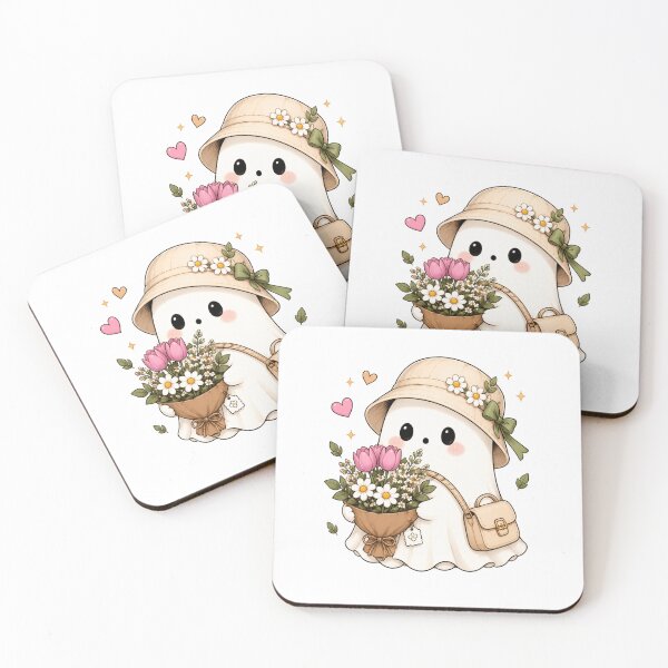 Item preview, Adorable Ghost with Bouquet designed and sold by abieran.