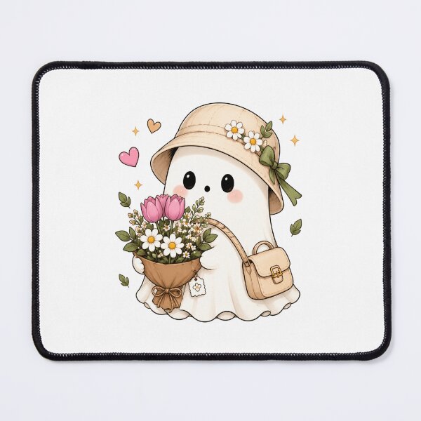 Item preview, Adorable Ghost with Bouquet designed and sold by abieran.