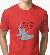 Weird Hammerhead Shark - Shark Love Tri-blend T-Shirt
