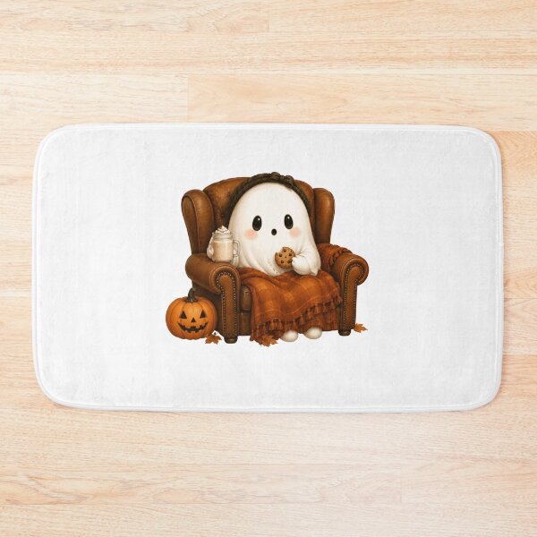 Item preview, Cute Ghost Enjoying Halloween Treats designed and sold by abieran.