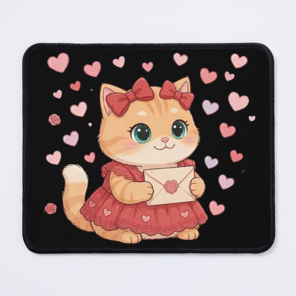 Item preview, Cute Valentine Kitten Love Letter designed and sold by Moody Vibes Studio.