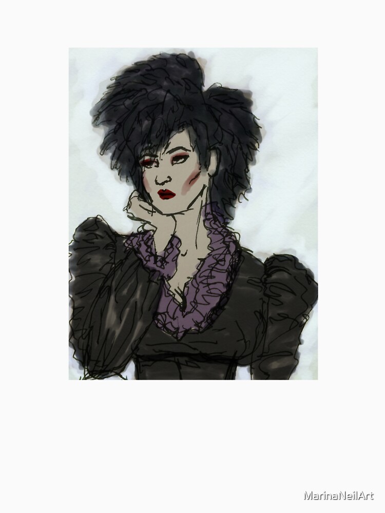 Illustrated Gothic Self-Portrait by MarinaNeilArt