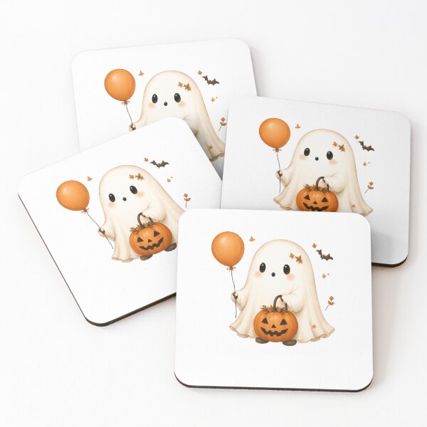 Item preview, Cute Ghost with Pumpkin designed and sold by abieran.