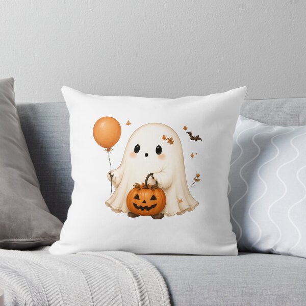 Item preview, Cute Ghost with Pumpkin designed and sold by abieran.
