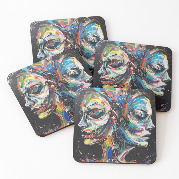 Item preview, Dual Abstract Expressionist Face Portrait designed and sold by Pierce Millington Gallery.