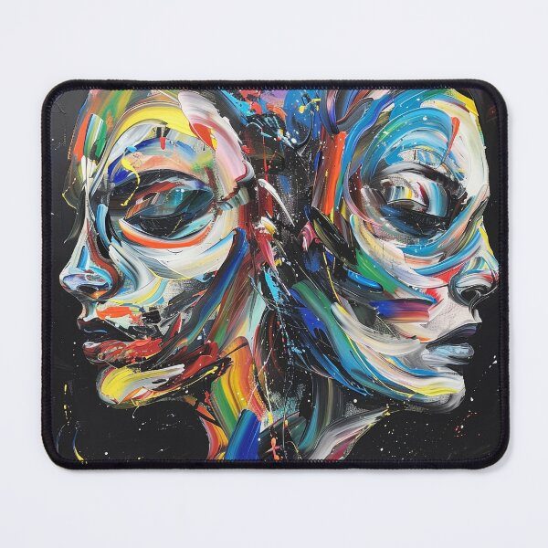 Item preview, Dual Abstract Expressionist Face Portrait designed and sold by Pierce Millington Gallery.