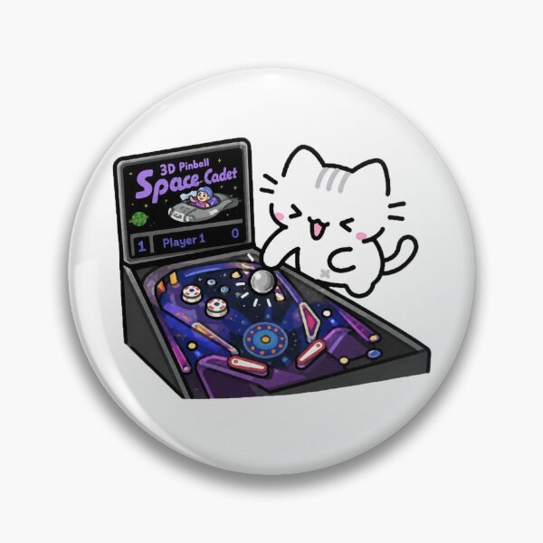 Item preview, Cute Cat Playing 3D Pinball Space Cadet Retro Nostalgia designed and sold by TrxshWear.