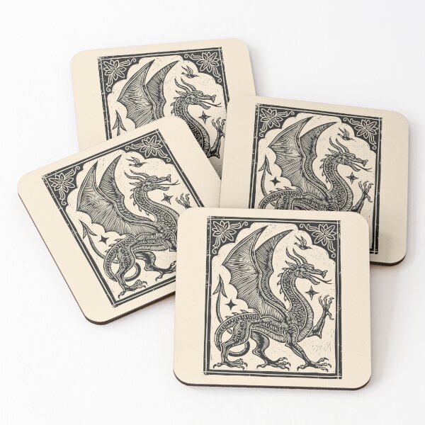 Item preview, Medieval Dragon Vintage Gothic Folk Art Mythical  designed and sold by Y-Vibes.