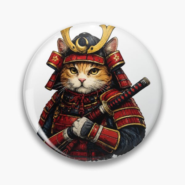 Item preview, Samurai Cat Warrior – Japanese Fantasy Feline Illustration designed and sold by VerdePegajoso.