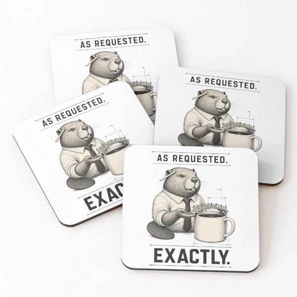 Item preview, As Requested Exactly Funny Beaver Weaponized Compliance Office Humor designed and sold by Print Loft.