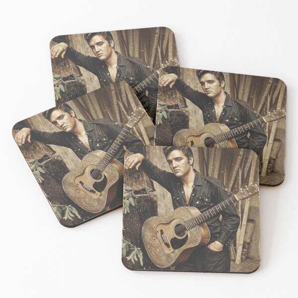 Item preview, Elvis Presley Vintage Acoustic Session Oil Painting Art designed and sold by ElvisVintagePosters.