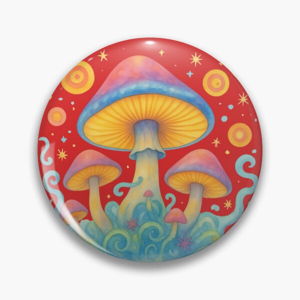 Item preview, Pastel Watercolor Psychedelic Mushroom Celestial Art designed and sold by Uniquely Yours.