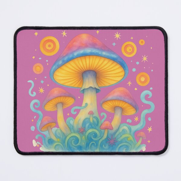 Item preview, Pastel Watercolor Psychedelic Mushroom Celestial Art designed and sold by Uniquely Yours.
