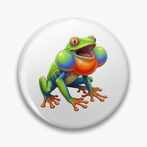 Item preview, Colorful Tree Frog Vocal Sac Inflation designed and sold by TeeARTHY.