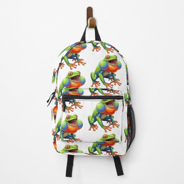 Item preview, Colorful Tree Frog Vocal Sac Inflation designed and sold by TeeARTHY.
