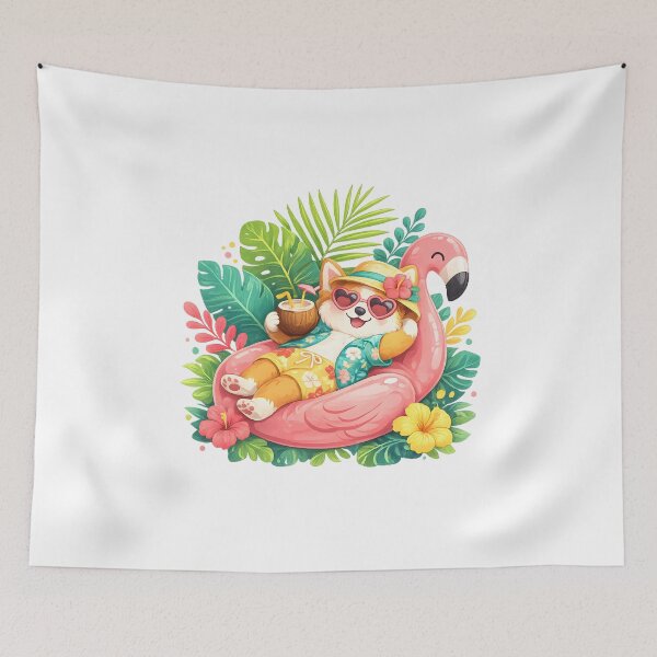 Item preview, Cute Corgi Summer Vacation designed and sold by Designs-Lena.