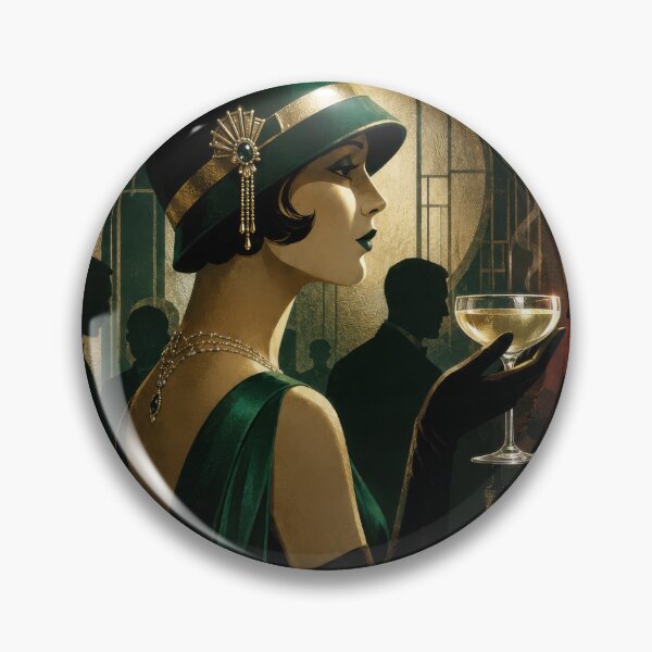 Item preview, Elegant Flapper in Speakeasy designed and sold by Andy Gambino Art.