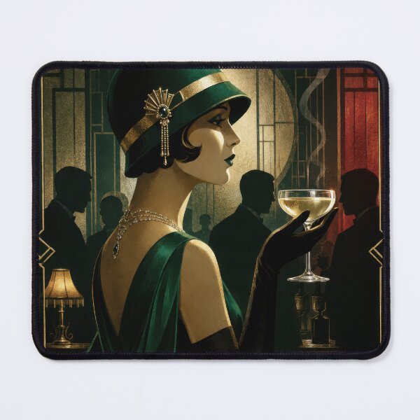 Item preview, Elegant Flapper in Speakeasy designed and sold by Andy Gambino Art.