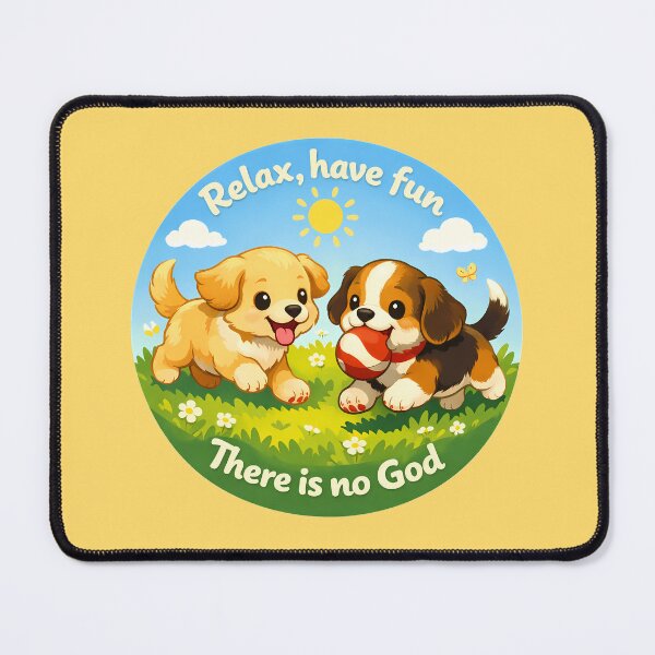 Item preview, Relax, Have Fun (There is no God) cute designed and sold by Cathedral of Curiosity.