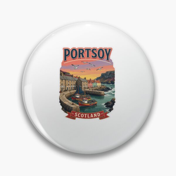 Item preview, Portsoy Scotland Coastal Harbor Sticker designed and sold by Imaginarium of Chaos falcon88 .