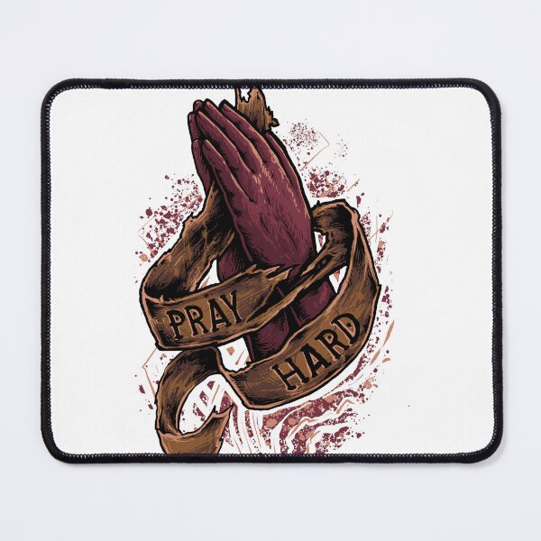 Item preview, Pray Hard – Vintage Christian Prayer Hands designed and sold by Rogue Heart Collective™.