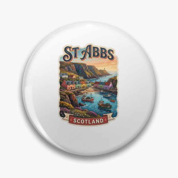 Item preview, St Abbs Scotland Coastal Village Sticker designed and sold by Imaginarium of Chaos falcon88 .