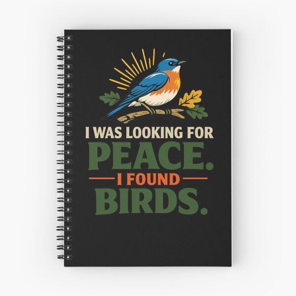 Item preview, I Was Looking for Peace. Found Birds. Vintage Birdwatching Nature Design designed and sold by Mambila.