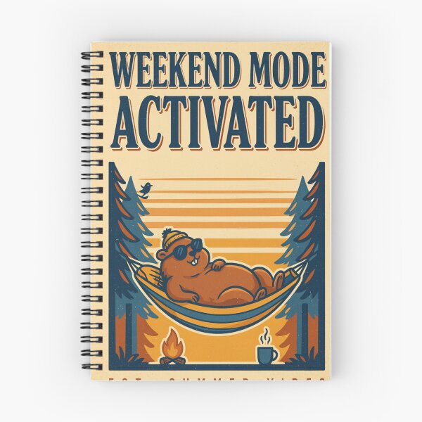 Item preview, Weekend Mode Activated Retro Beaver Civic Day Canadian Vintage Design designed and sold by InspiredCreatives.
