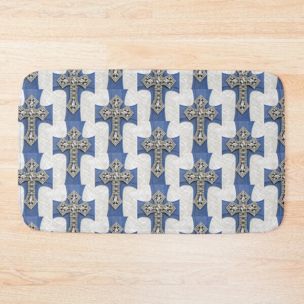 Item preview, Rhinestone Cross Blue & Mother of Pearl designed and sold by Tracie J.