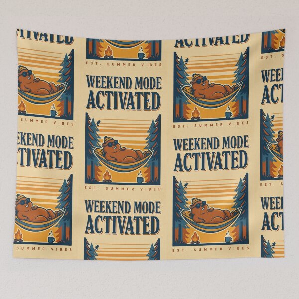 Item preview, Weekend Mode Activated Retro Beaver Civic Day Canadian Vintage Design designed and sold by InspiredCreatives.