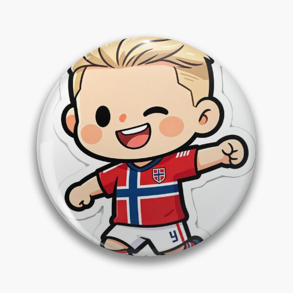 Item preview, Cute Kid Erling Haaland Norway Cartoon Sticker designed and sold by bellefille-xoxo.