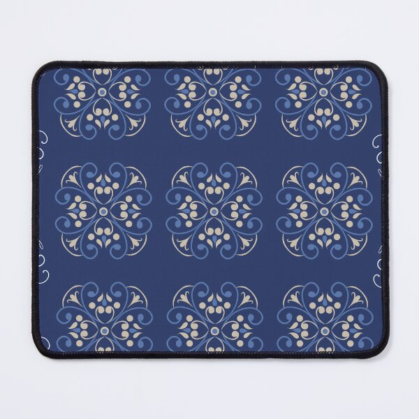 Item preview, Dark Blue Mosaic Tile Design | Elegant Geometric Pattern | Mediterranean Inspired Abstract Fashion Print designed and sold by Softbear Atelier.