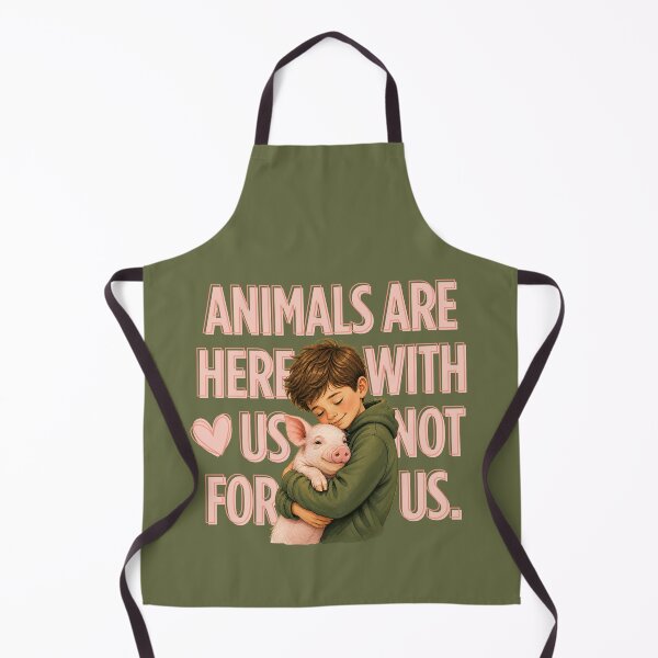 Item preview, Animals Are Here With Us Not For Us (Pig) Animal Welfare Veganism Vegan designed and sold by Annika Shurafa.